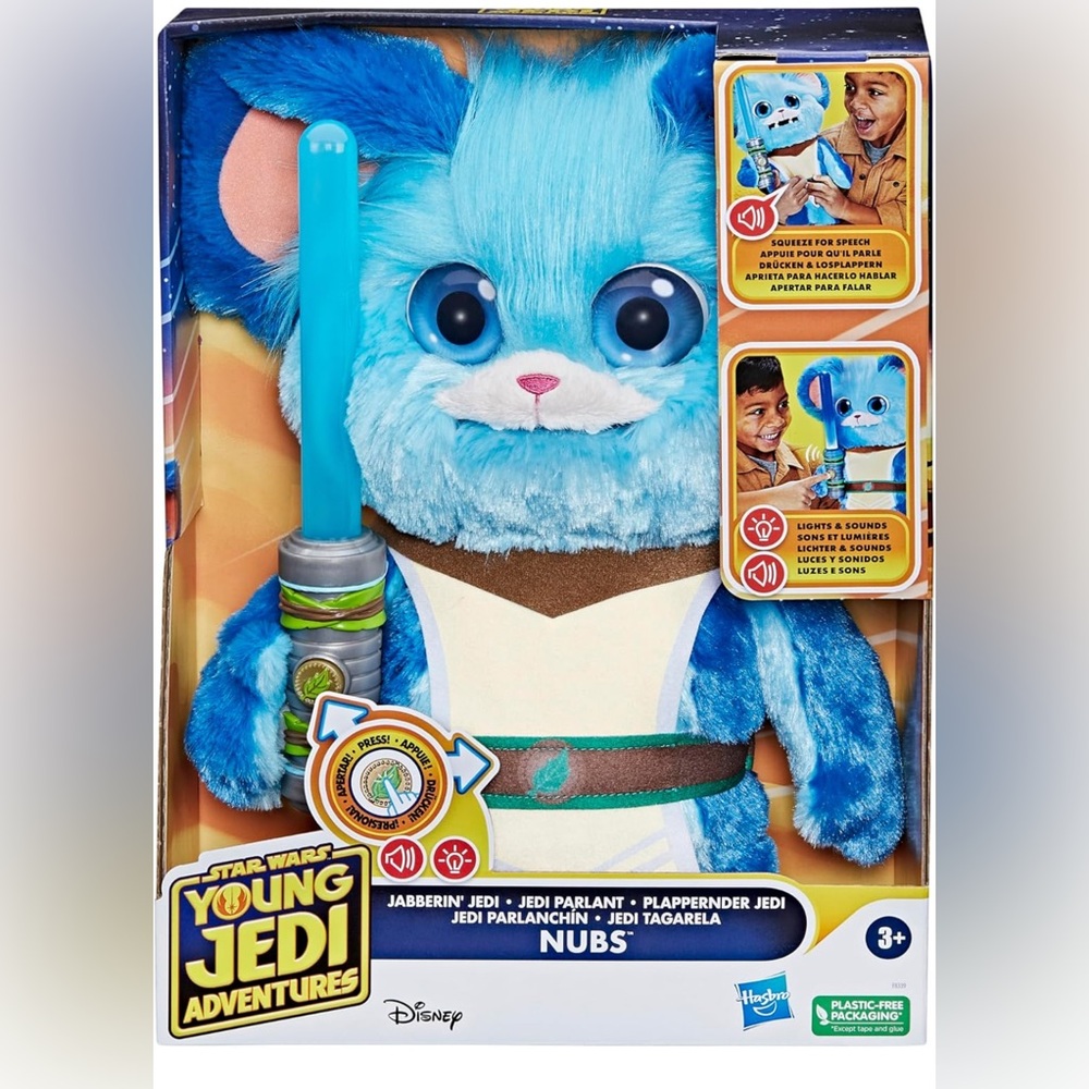 Syar Wars Young Jedi Adventures Fuzzy Force Nubs Plush